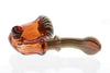Chad G | Amber Grained Sherlock Pipe - Peace Pipe 420