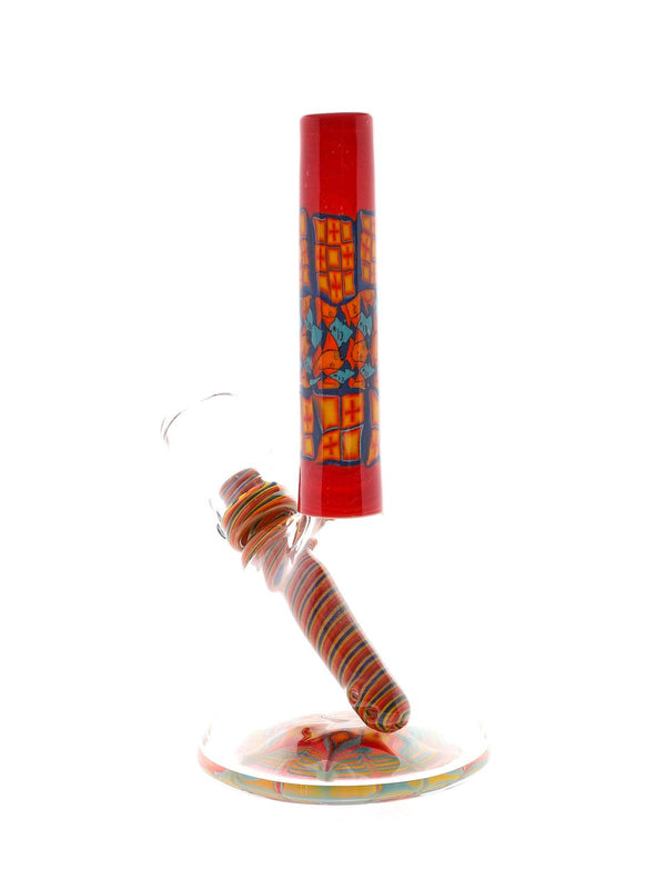 Cap'N Crunk | Red Worked Mini Tube - Peace Pipe 420