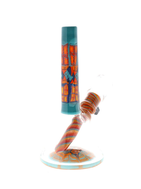 Cap'N Crunk | Blue Worked Mini Tube - Peace Pipe 420