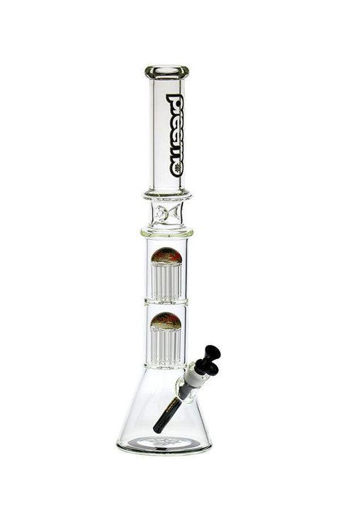 Preemo | 22" Double Tree Perc Beaker - Peace Pipe 420