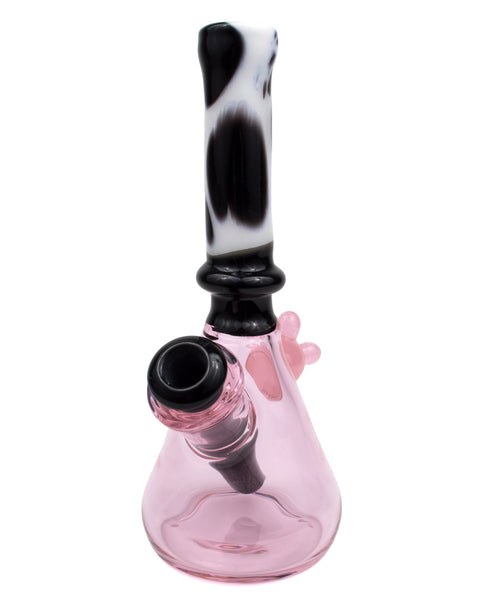 Adventures in Glass Blowing | Mini Pink Cow with Black Stem