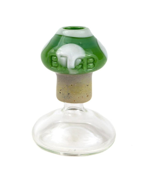 Bob The Glass Blower | 14mm 1-UP Mushroom Dome (Green) - Peace Pipe 420