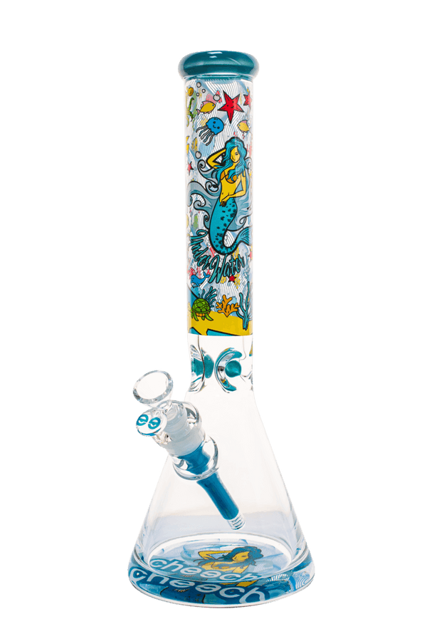 Cheech Glass | 16" Mermaid Graphic Beaker - Peace Pipe 420