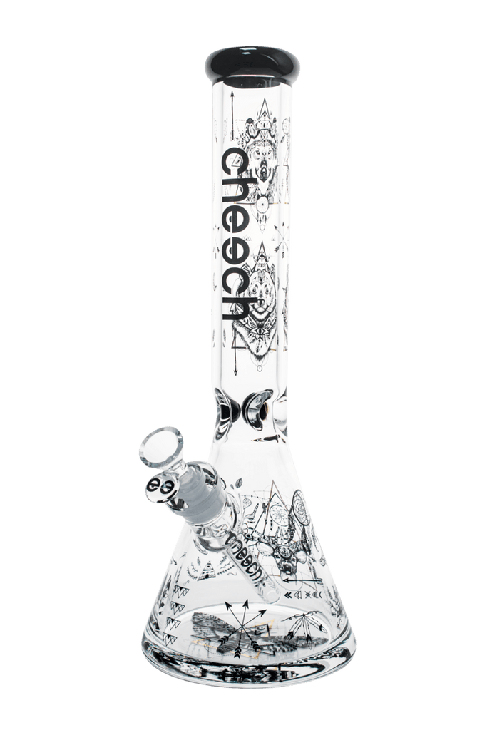 Cheech Glass | 16" Spirit Animal Graphic Beaker - Peace Pipe 420