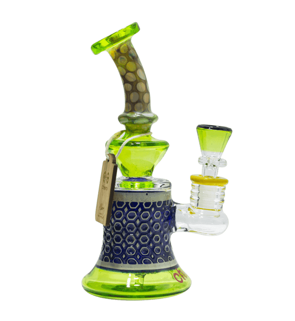 Cheech Glass | 8" Lime Bubbler - Peace Pipe 420