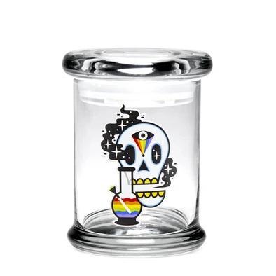 Cosmic Skull Air Tight Jar - Peace Pipe 420
