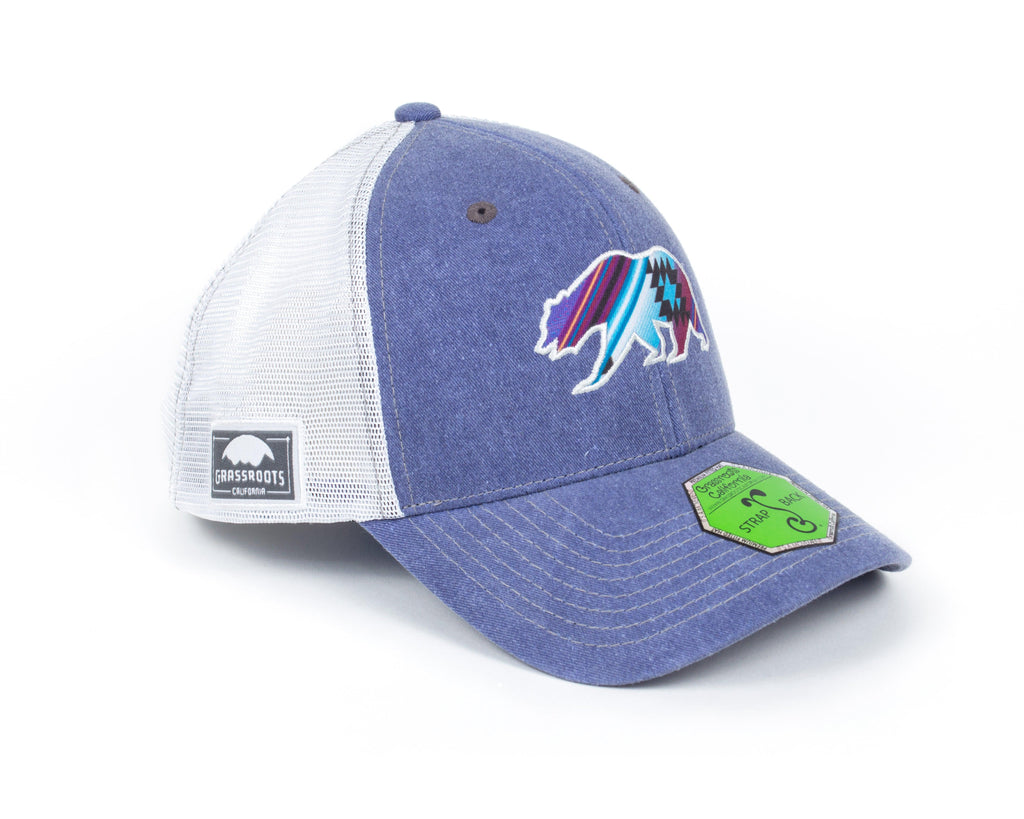 Grassroots | Blue Dad Hat - Peace Pipe 420