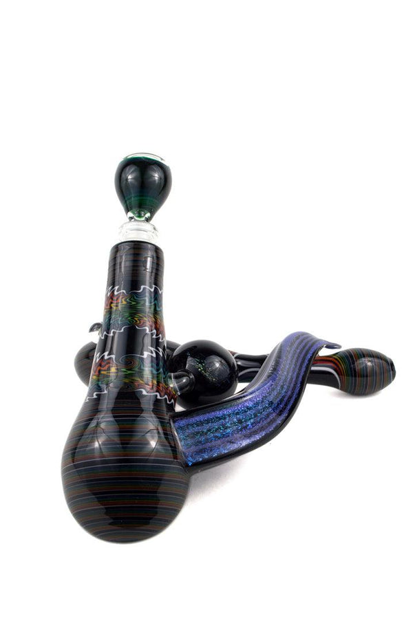Kevin Murray | Bubbler Pipe w/ Dichro Wing and Marble - Peace Pipe 420
