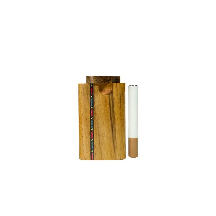 Mill Pipe | Teak Inlay Dugouts - Peace Pipe 420