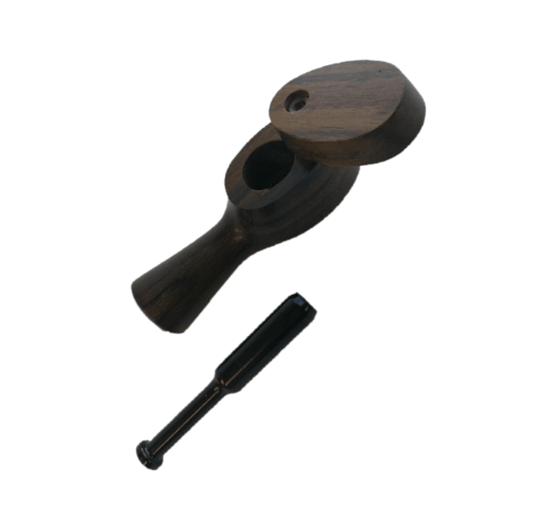 Mill Pipe | 3.5" w/Oval Lid & One Hitter - Peace Pipe 420