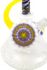 P.A. JAY | White and Purple Mini Beaker Rig - Peace Pipe 420