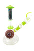 P.A. JAY | Worked White and Slime Beaker Rig with Dish & Dabber Set - Peace Pipe 420